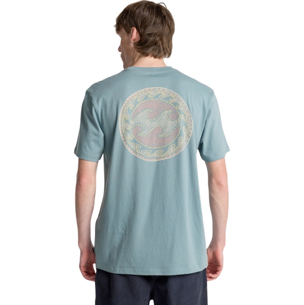 2026 Billabong Mens Crayon Wave T-Shirt EBYZT00525 - Washed Blue
